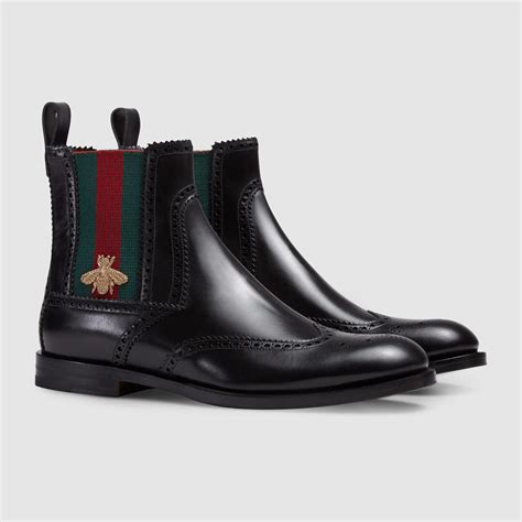 gucci boots chelsea mens sole embossed|farfetch men's gucci boots.